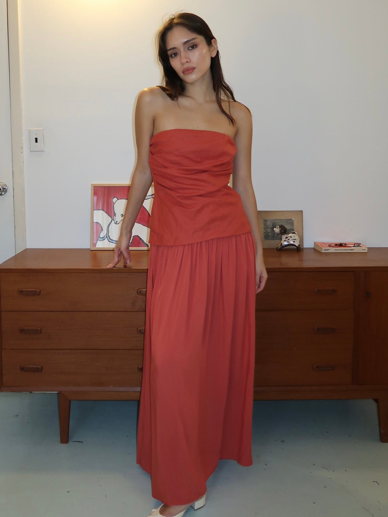 faithfull hedy maxi dress Hedy Maxi Dress in Dusty Tomato