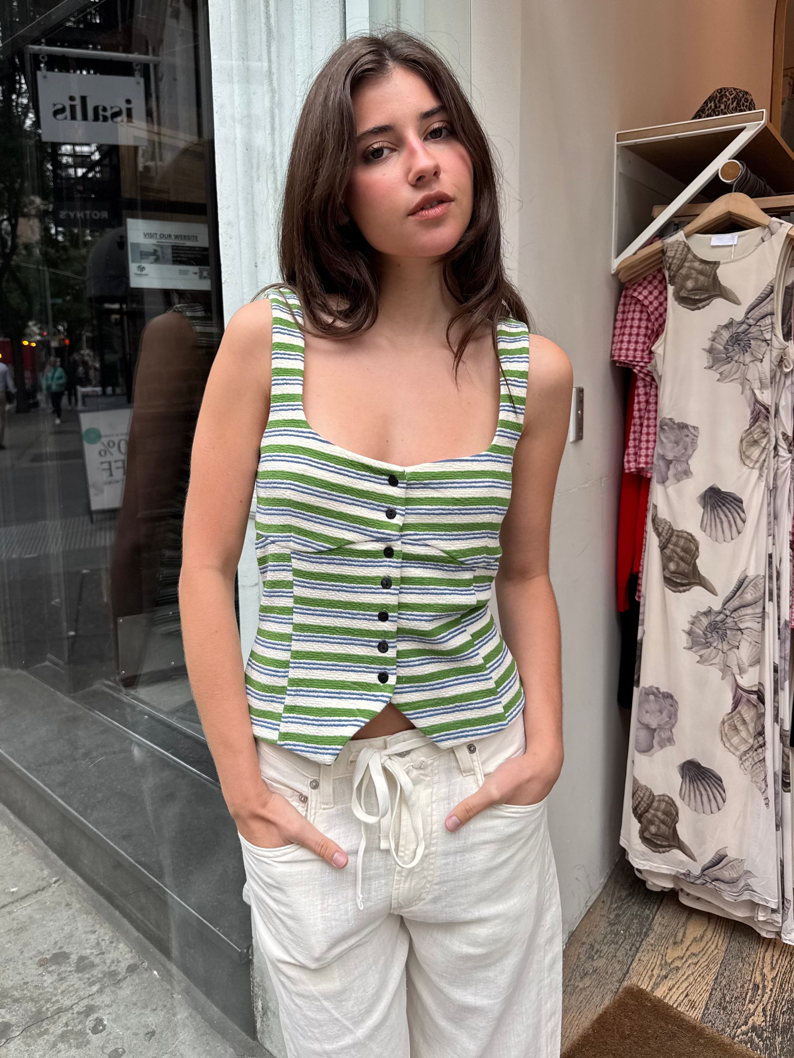 Dempsey Tank Top in Green