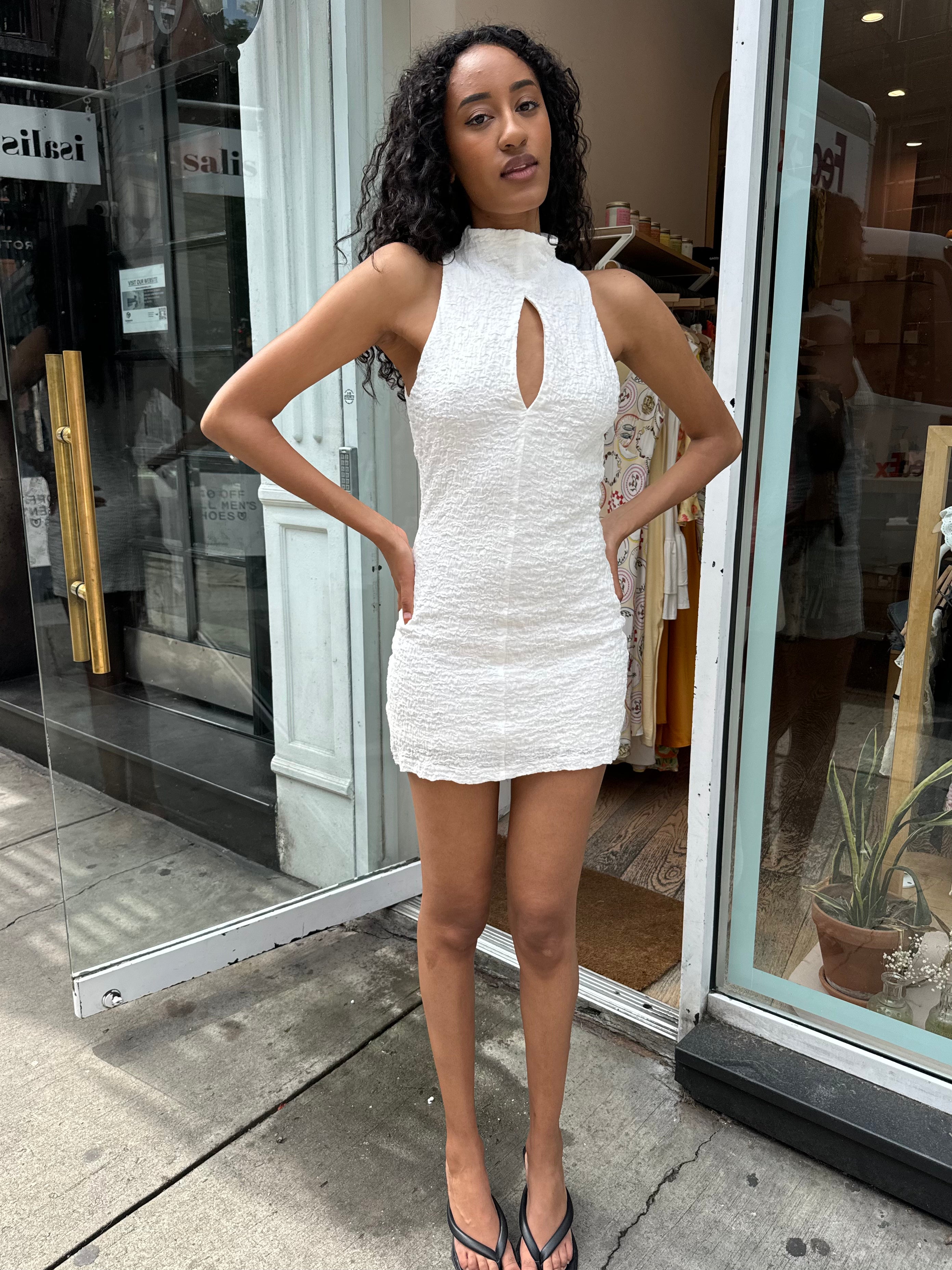 Brielle Mini Dress in Cream – Isalis