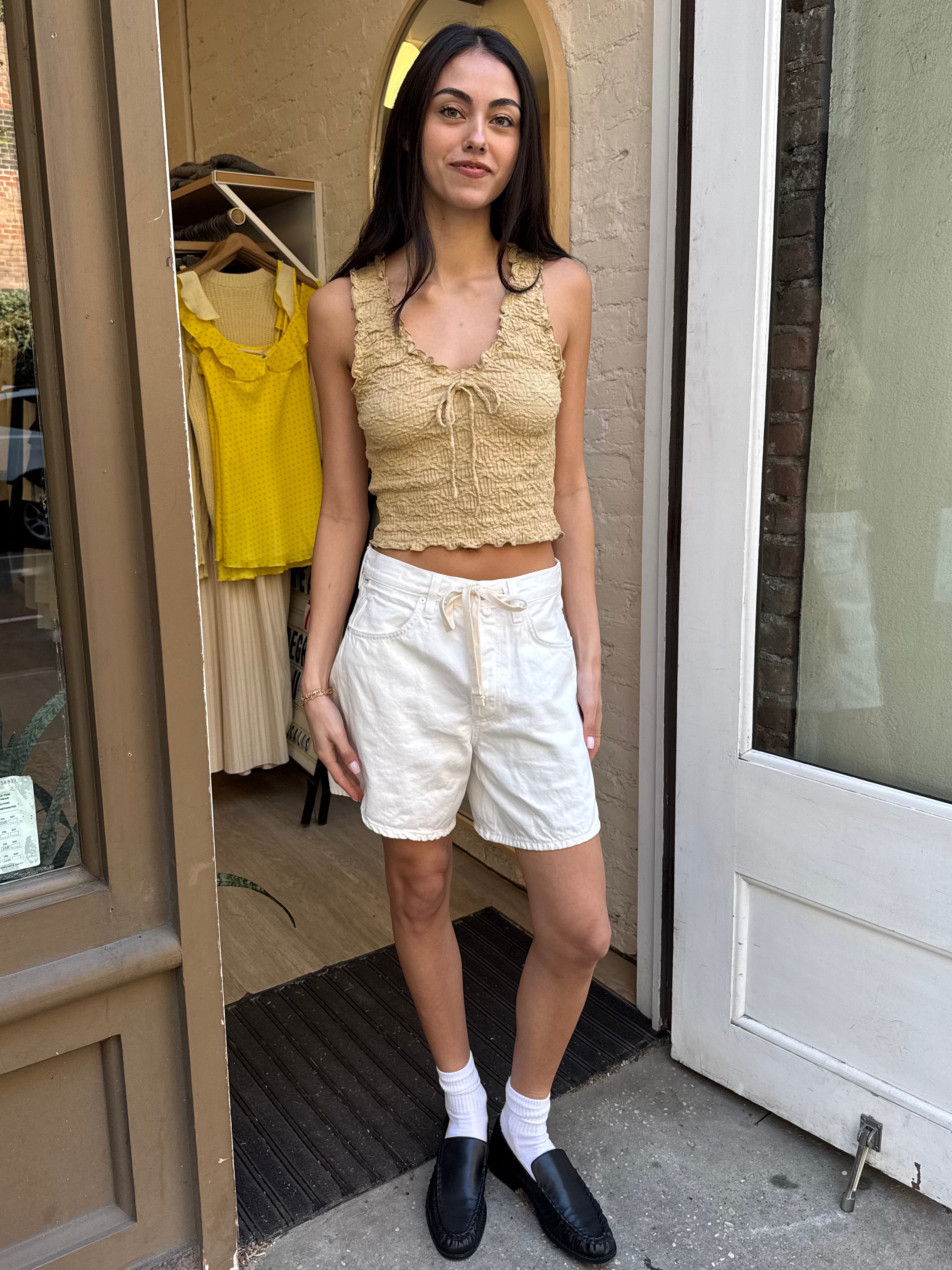 Brynn Drawstring Short in Fresco