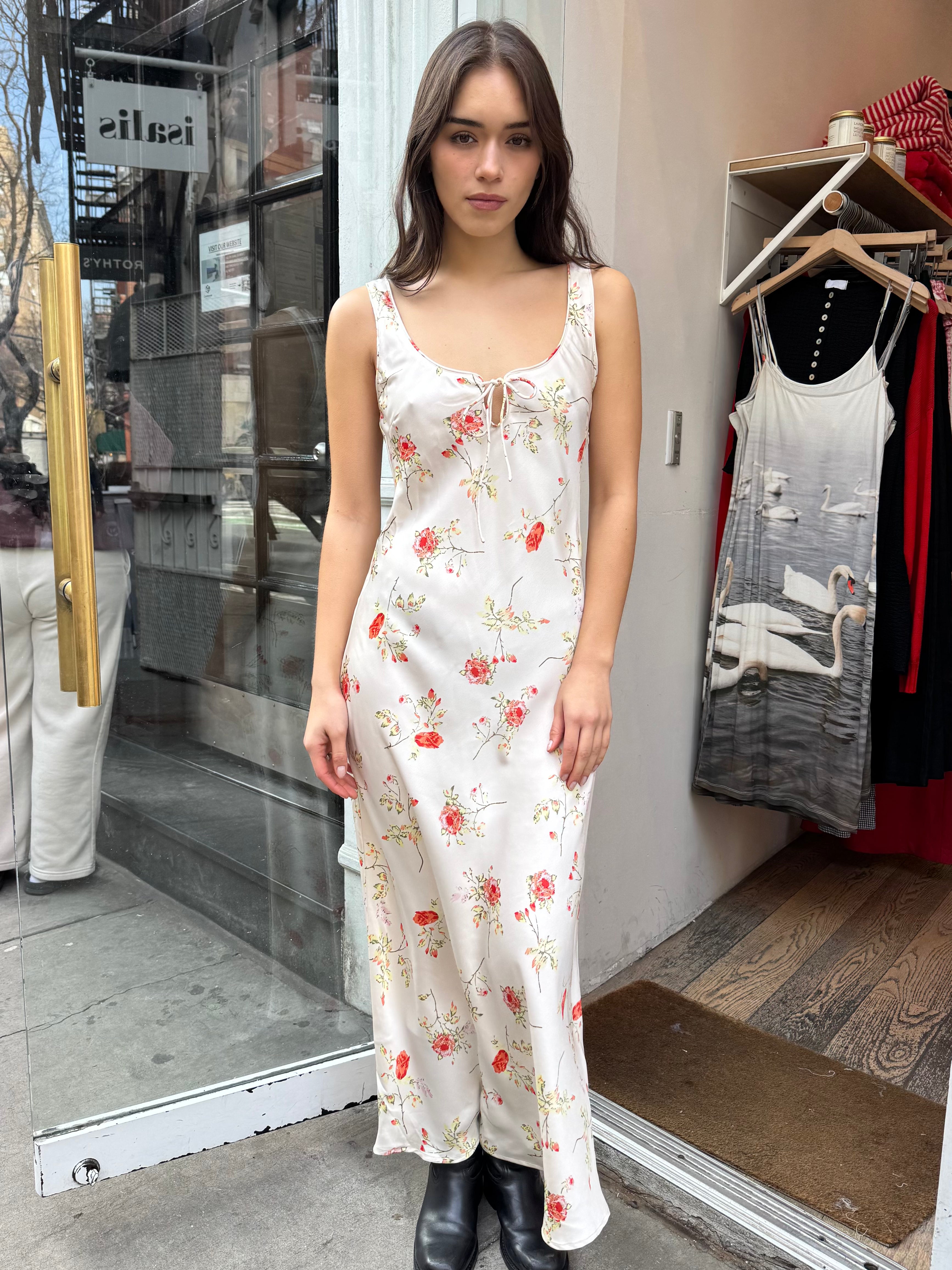 cream floral print maxi dress Jaylin Maxi Dress in Cream Floral