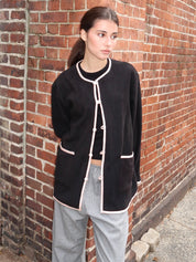 Polar Fleece Stitch Jaket in Jet