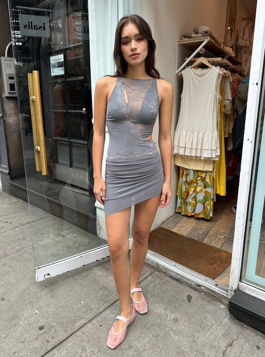 Amoras Mini Dress in Grey