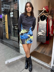 Merida Mini Dress in Midnight Bouquet