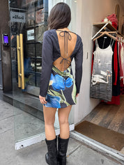 Merida Mini Dress in Midnight Bouquet