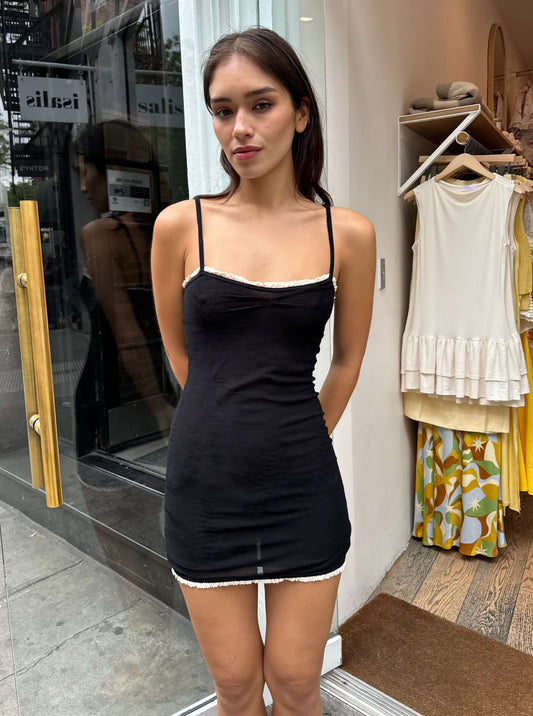 Naelle Knit Mini Dress in Black