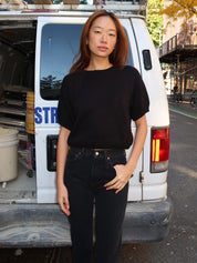Pattie Sweater Top in Black