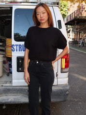 Pattie Sweater Top in Black