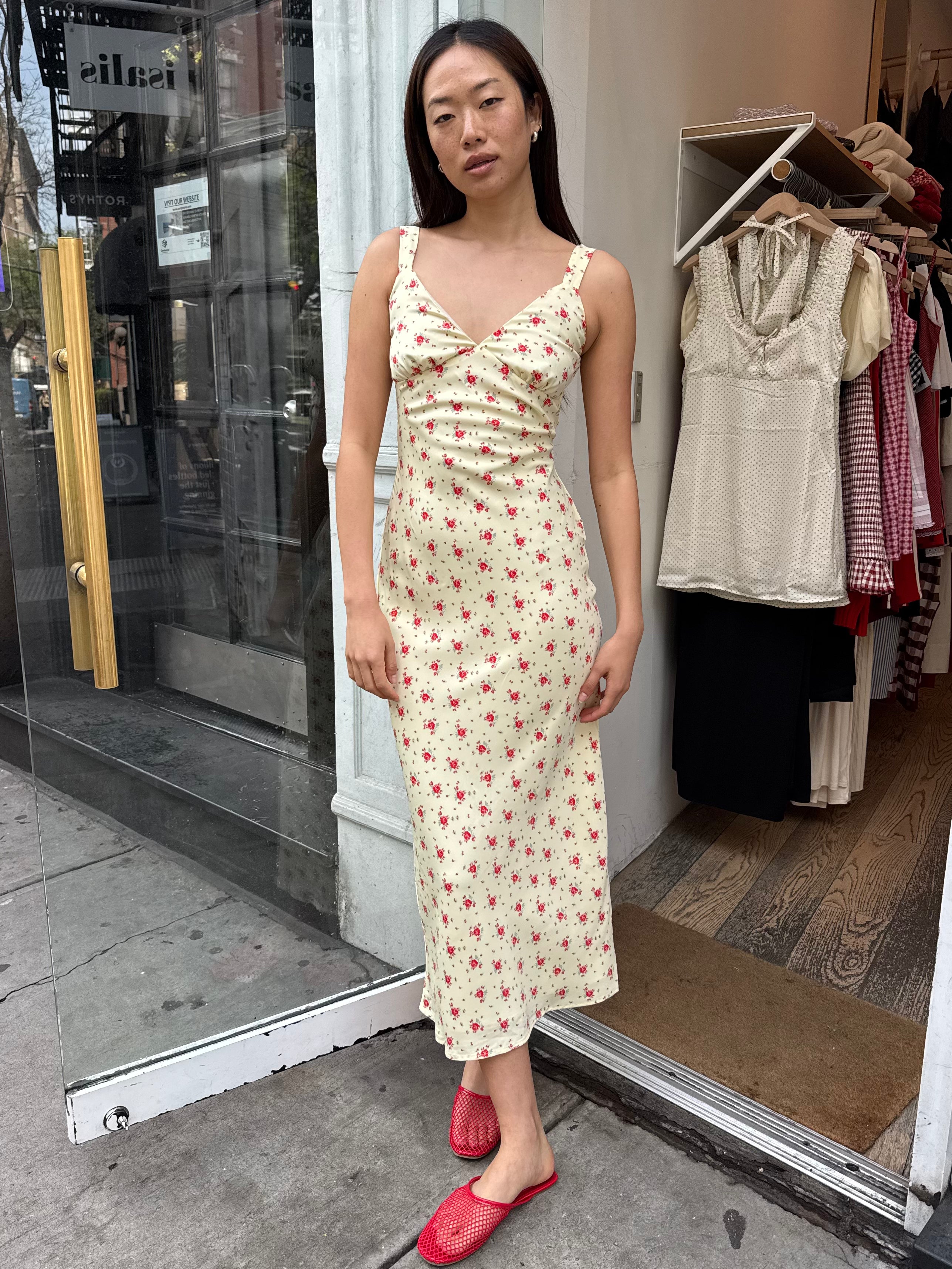 Kristy Maxi Dress in Floral Lemon