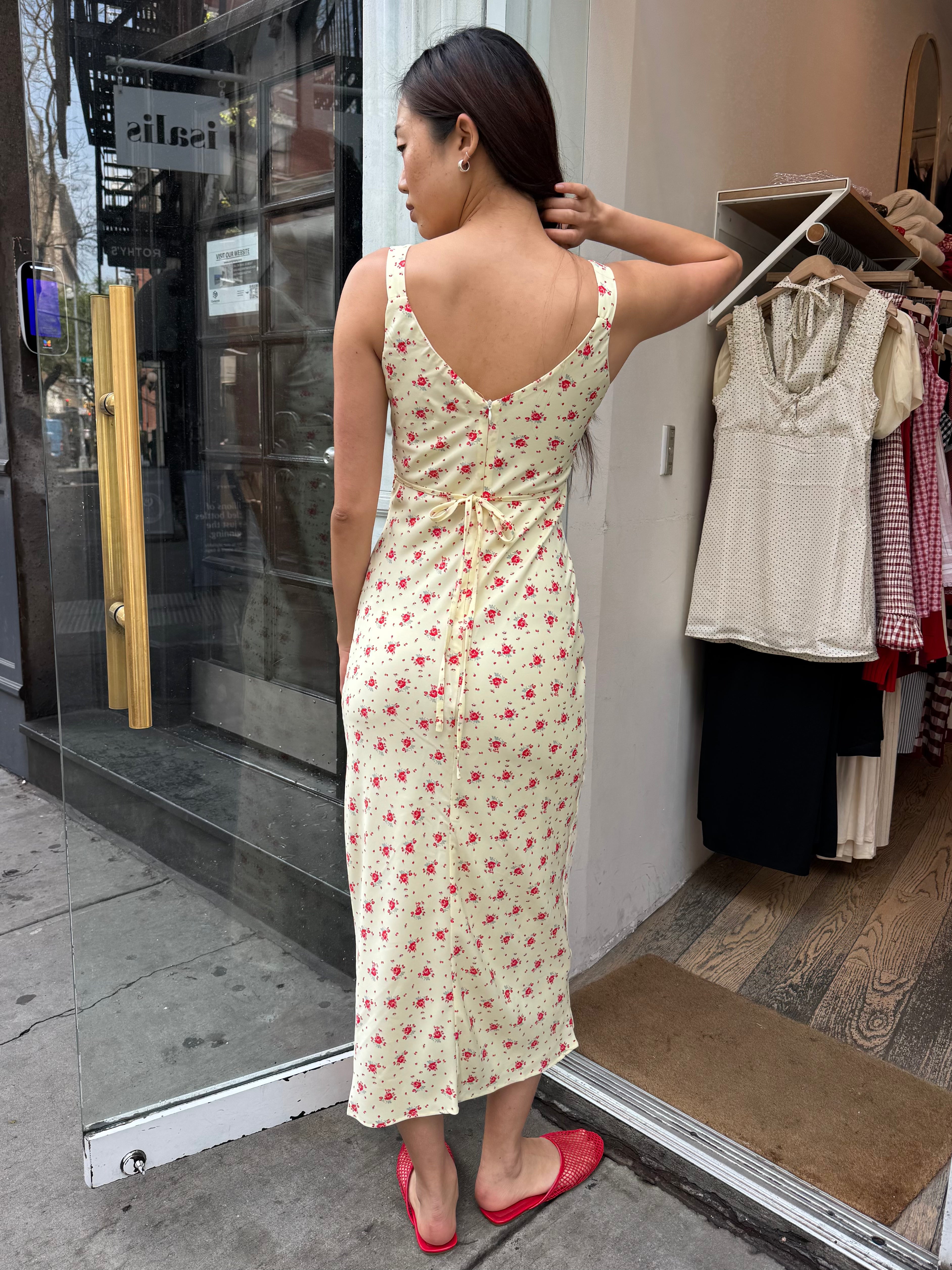 Kristy Maxi Dress in Floral Lemon