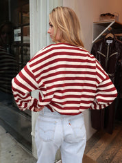 Coletta Knit Cardigan in Crimson