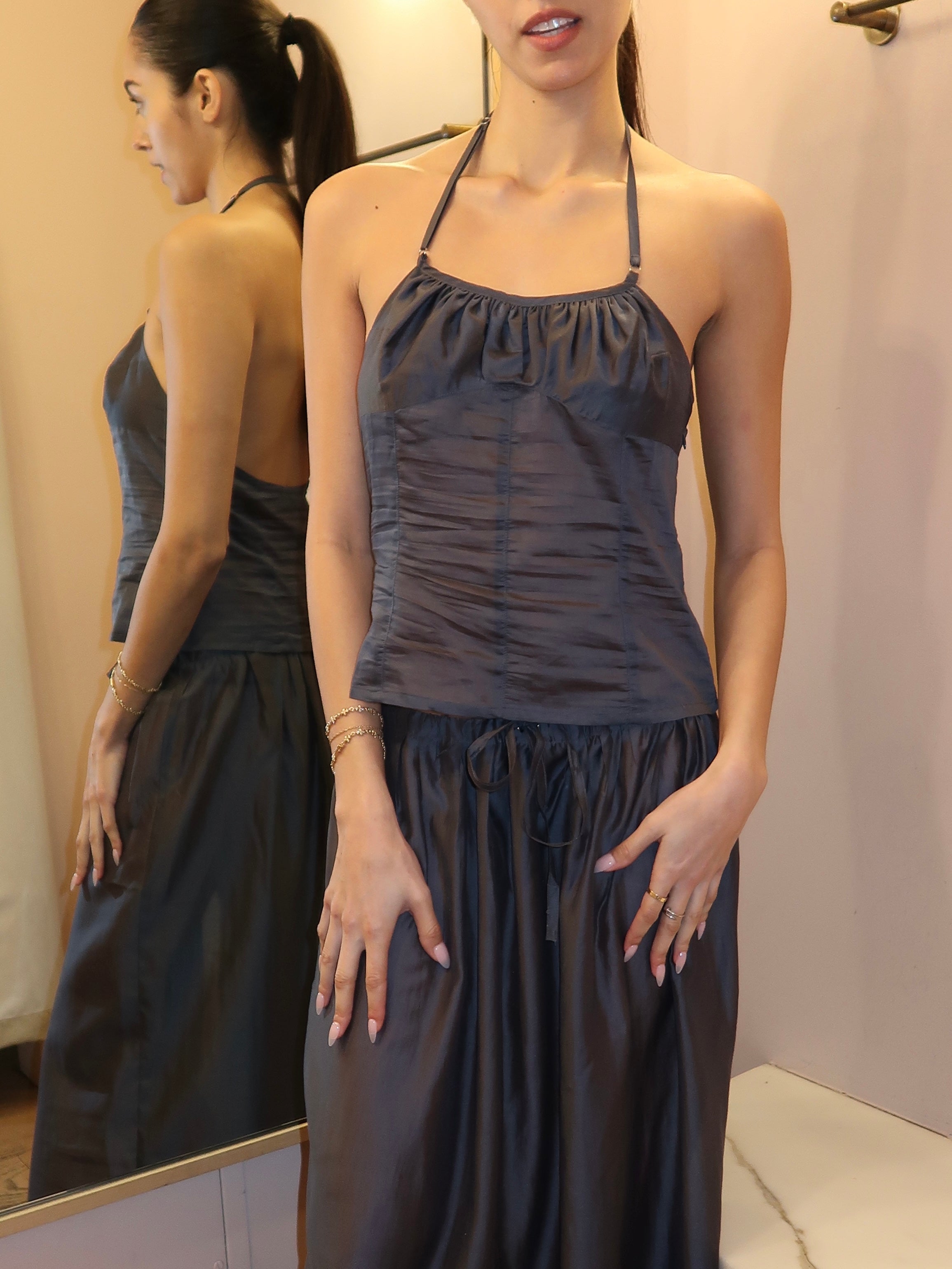 Flore Top in Navy
