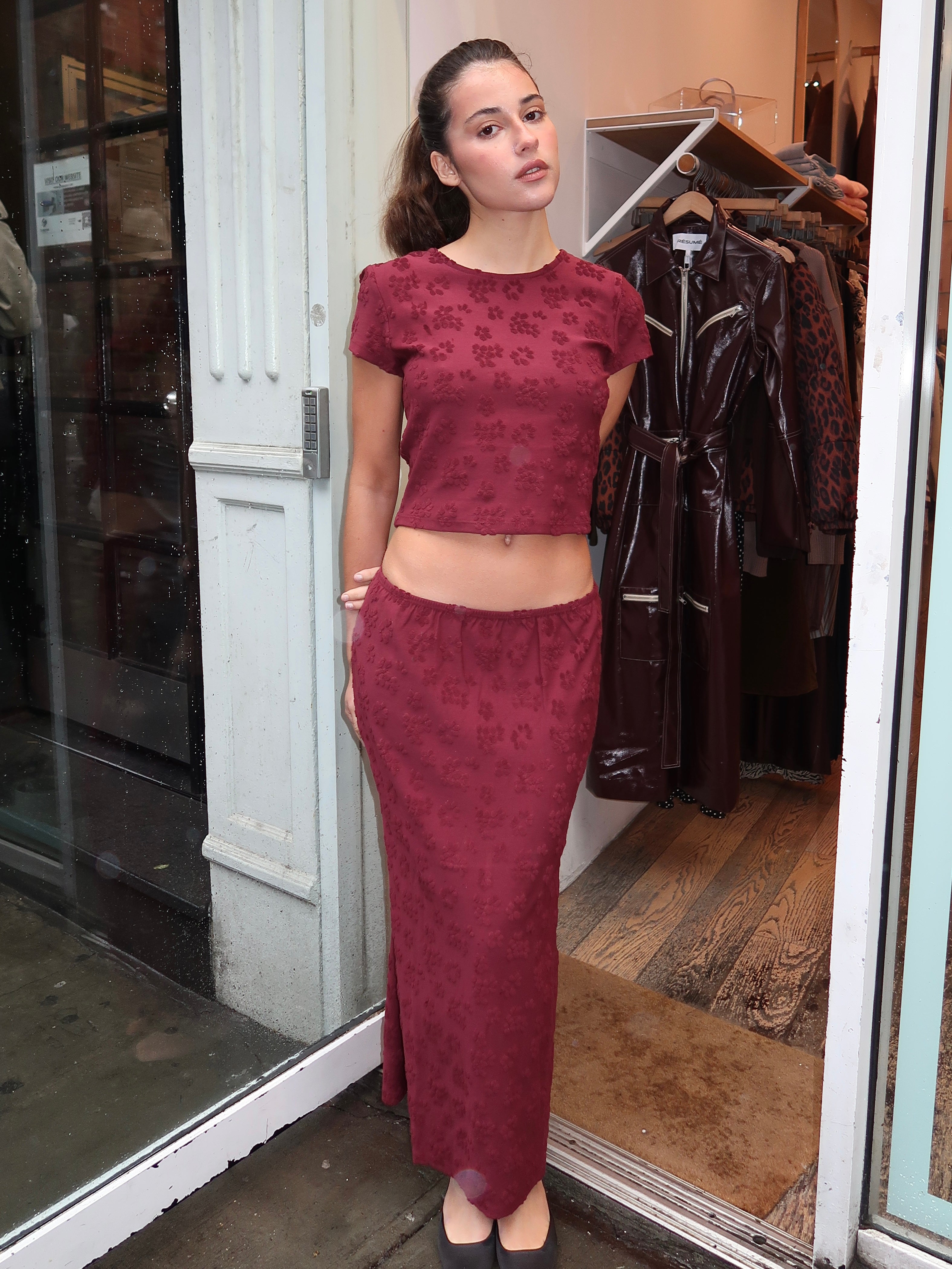 Tove Skirt in Burgundy