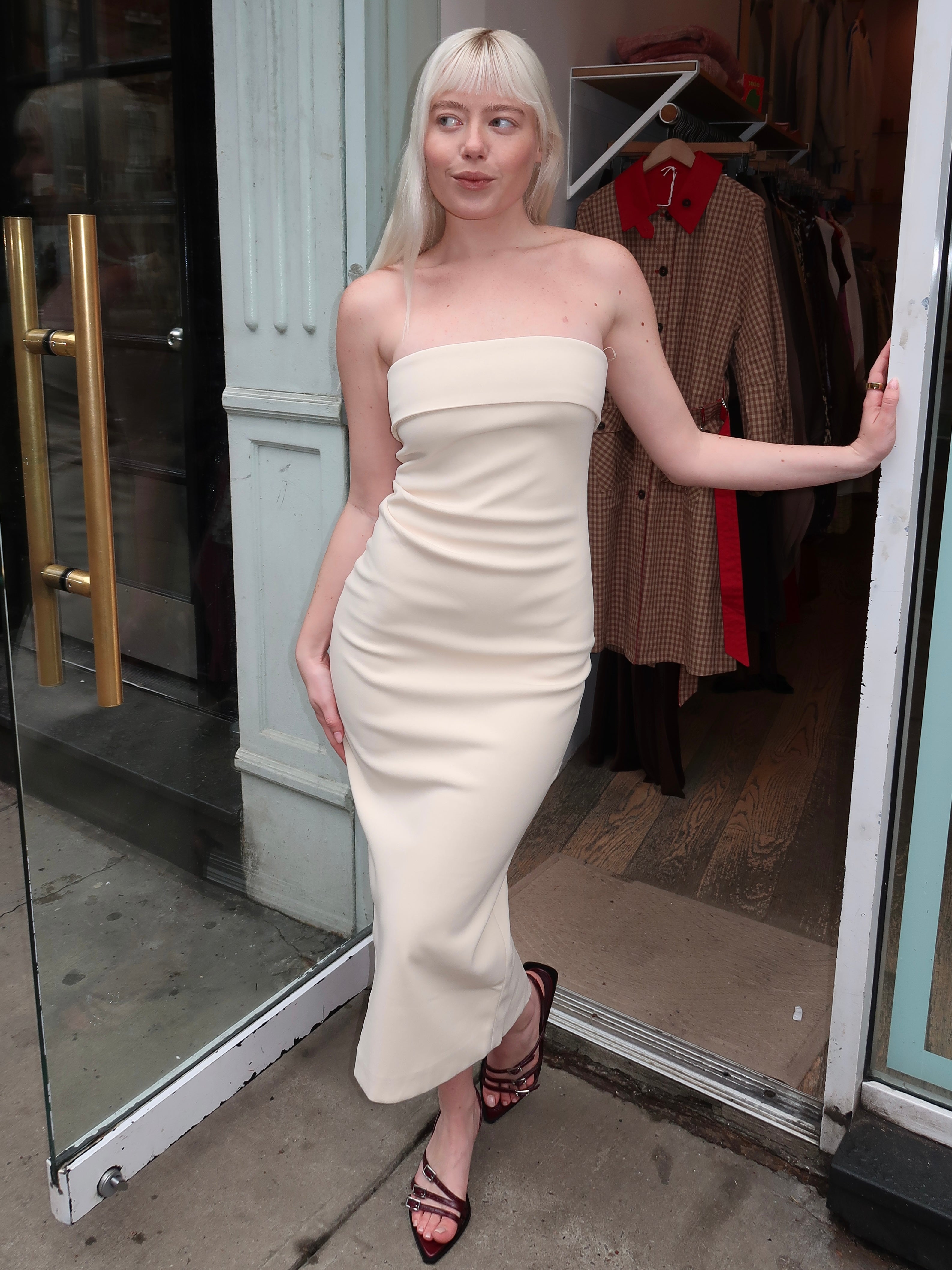 Beth Anne Strapless Maxi Dress in Ivory