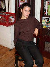 Colleen Knit Cardigan in Espresso