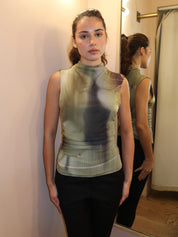 Amani Mesh Top in Olive