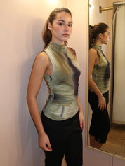 Amani Mesh Top in Olive