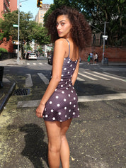 Wendy Mini Dress in Black Polka Dot