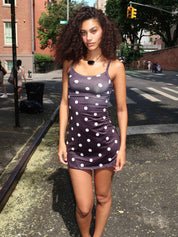 Wendy Mini Dress in Black Polka Dot