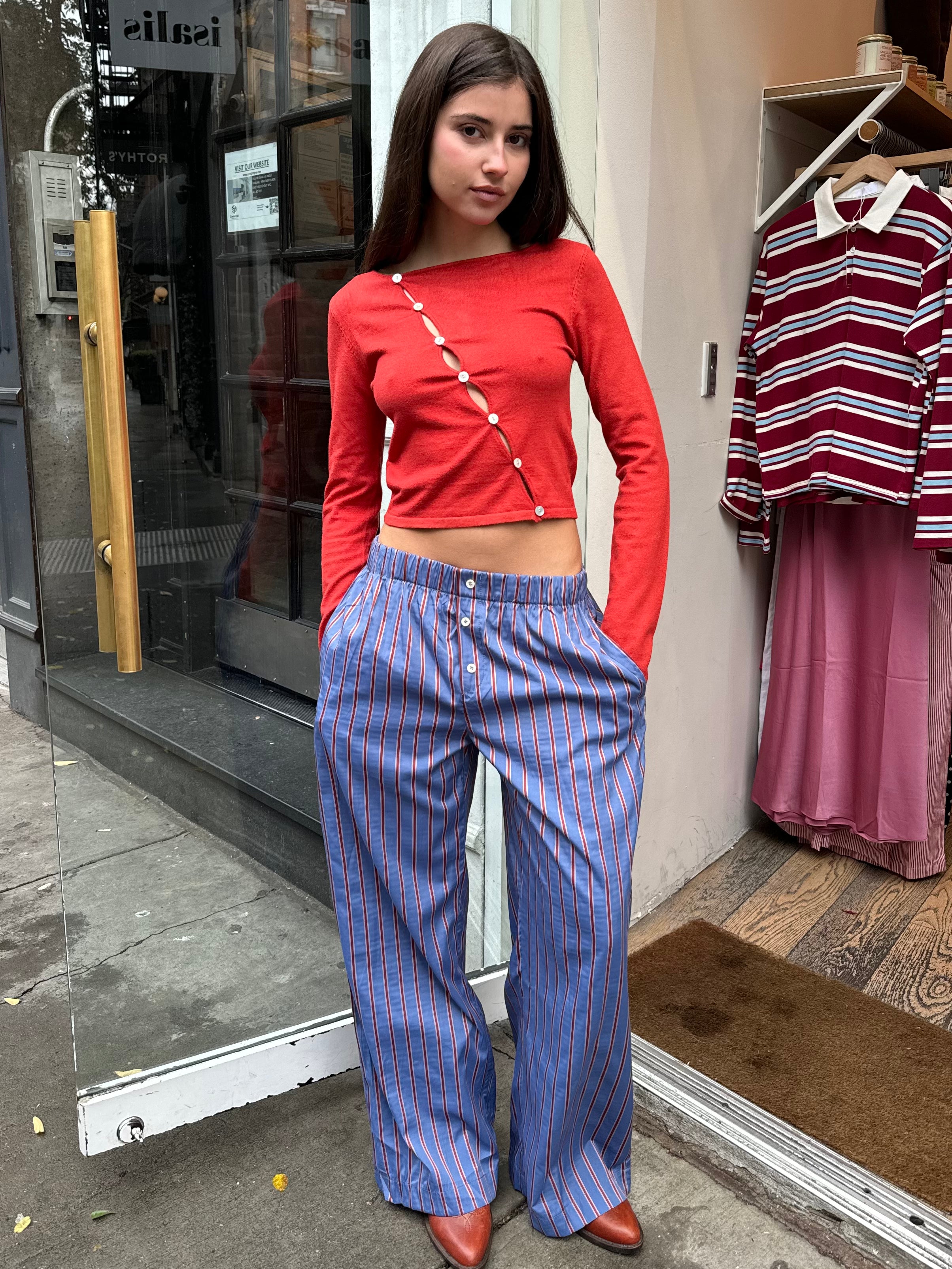 Wallace Striped Pant in Blue – Isalis