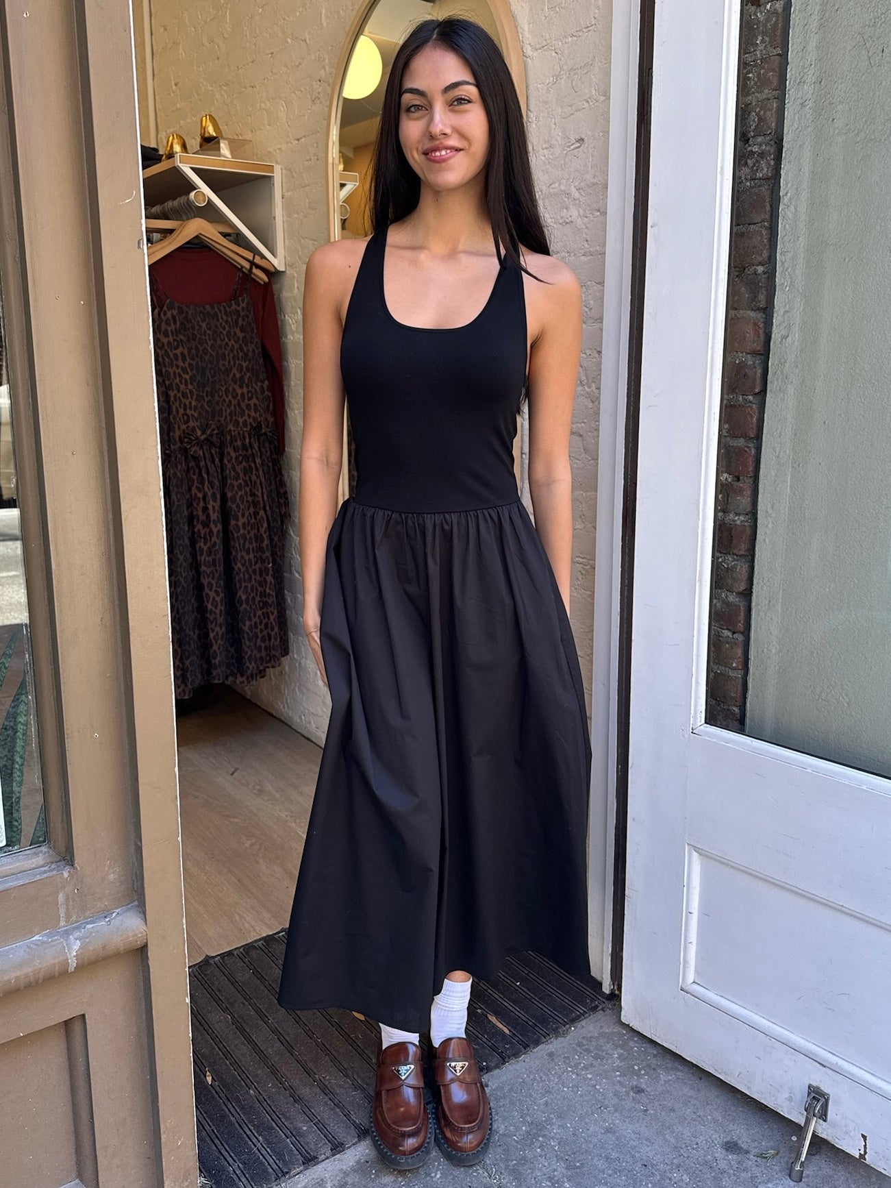 Faye Tank Maxi Dress in Noir Isalis Faye Tank Maxi Dress in Noir Isalis