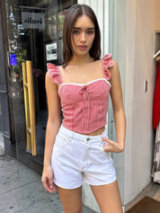 Montana Corset Top in Red Gingham