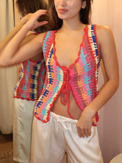 Shelly Crochet Top in Multi