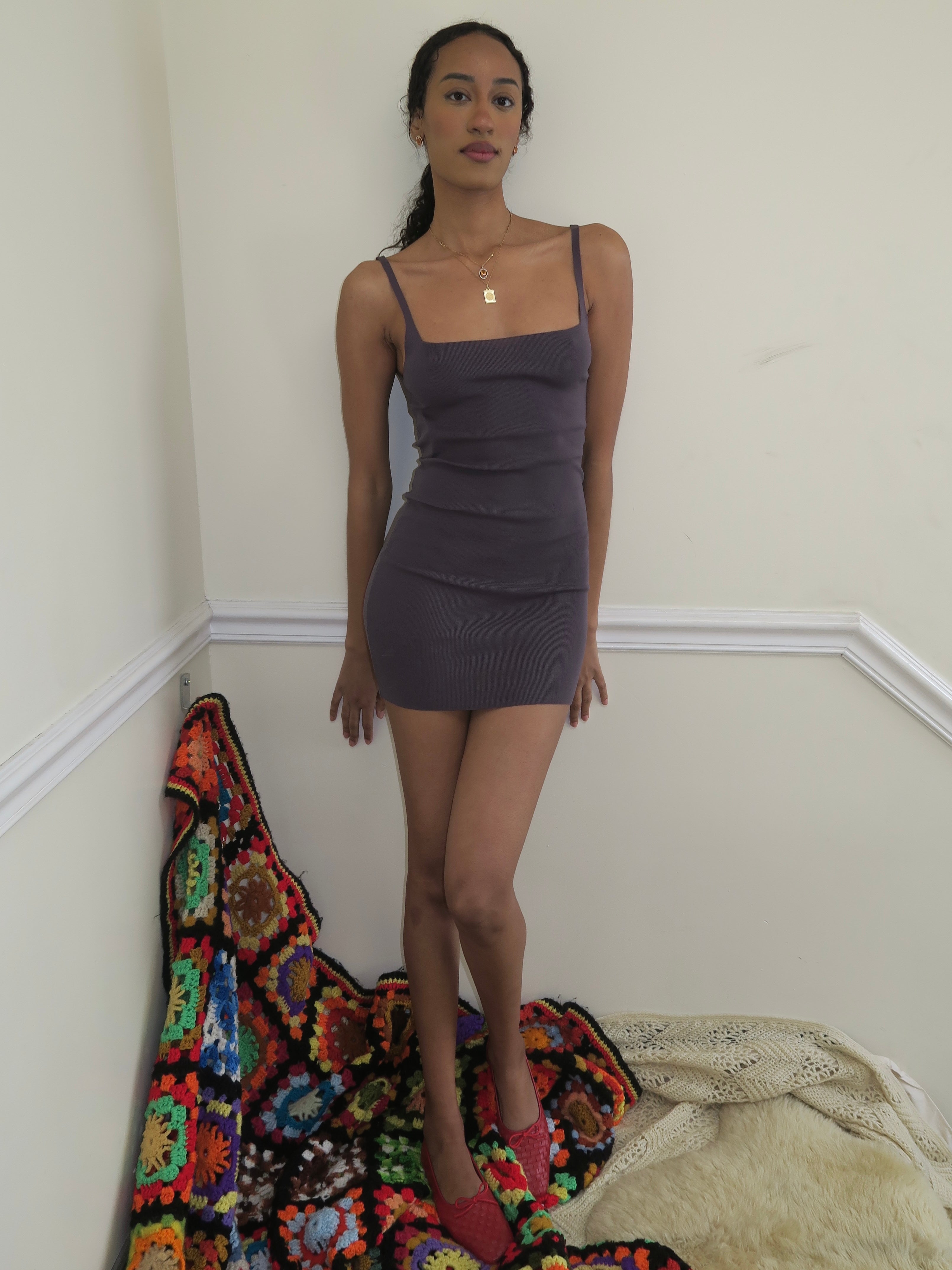 Arpador Mini Dress in Grey Isalis Arpador Mini Dress in Grey Isalis
