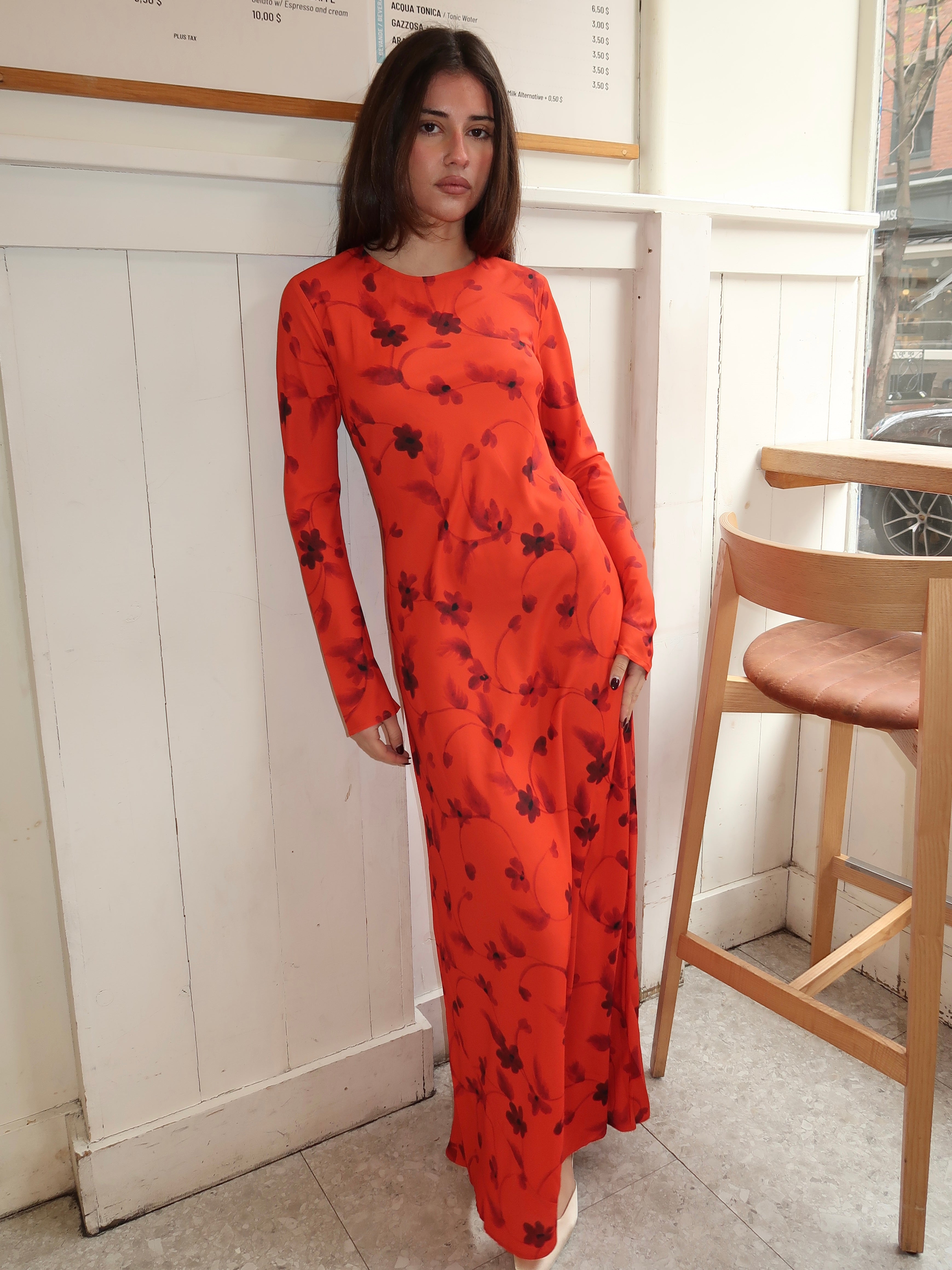 alternative apparel maxi dress Mesa Maxi Dress in Pirazzo Floral Rosso