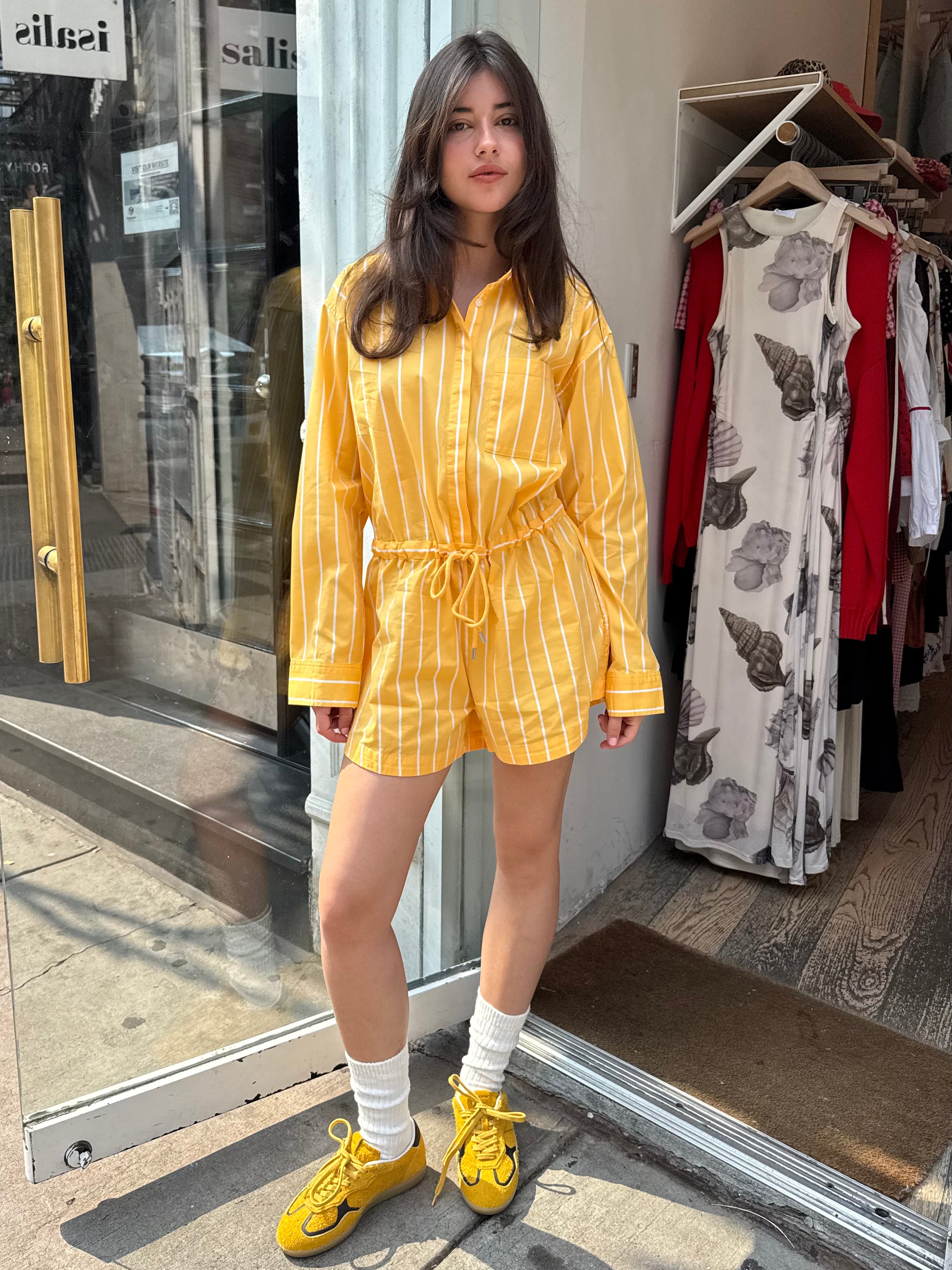 Amelie Romper in Papaya