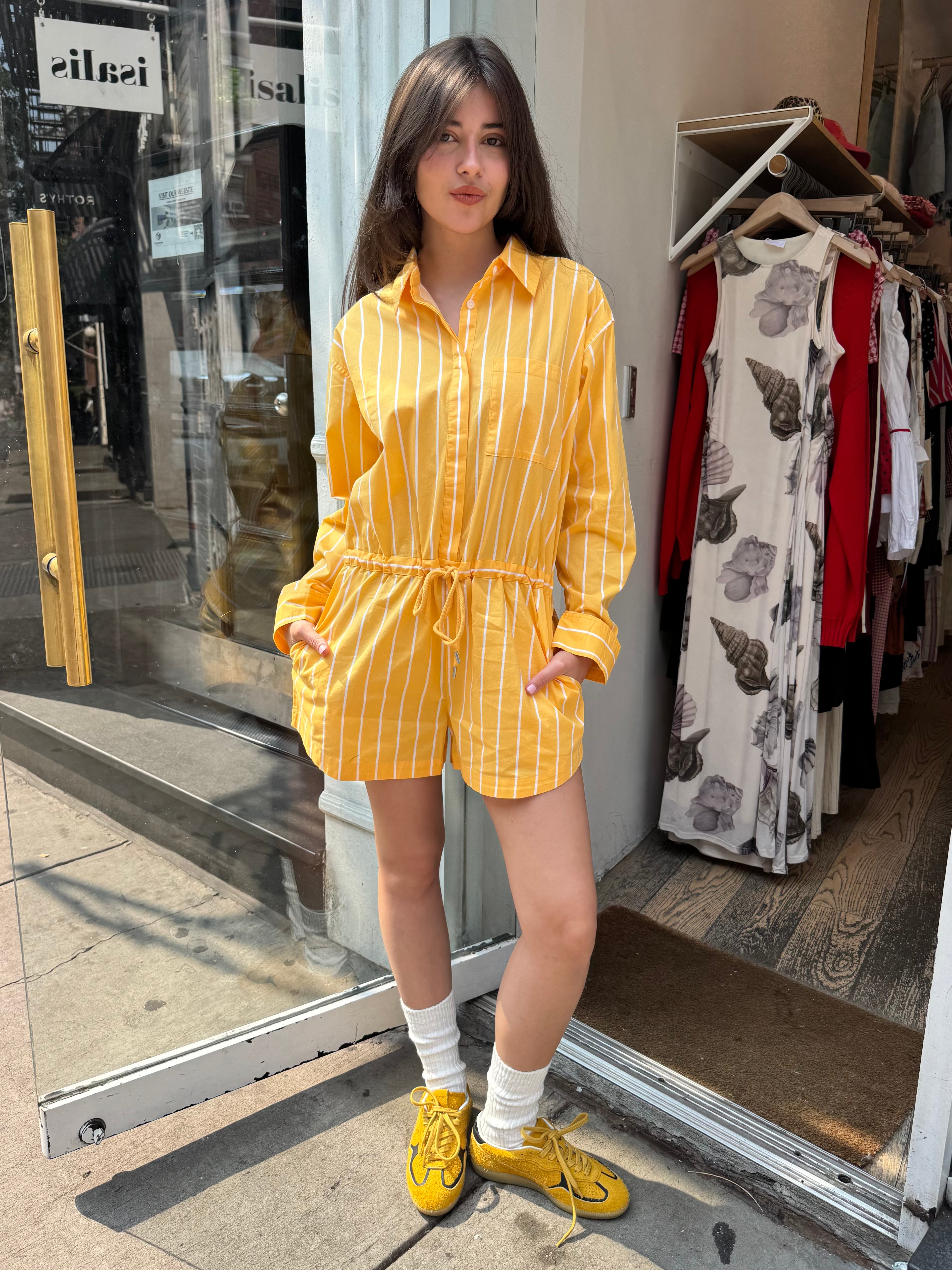 Amelie Romper in Papaya