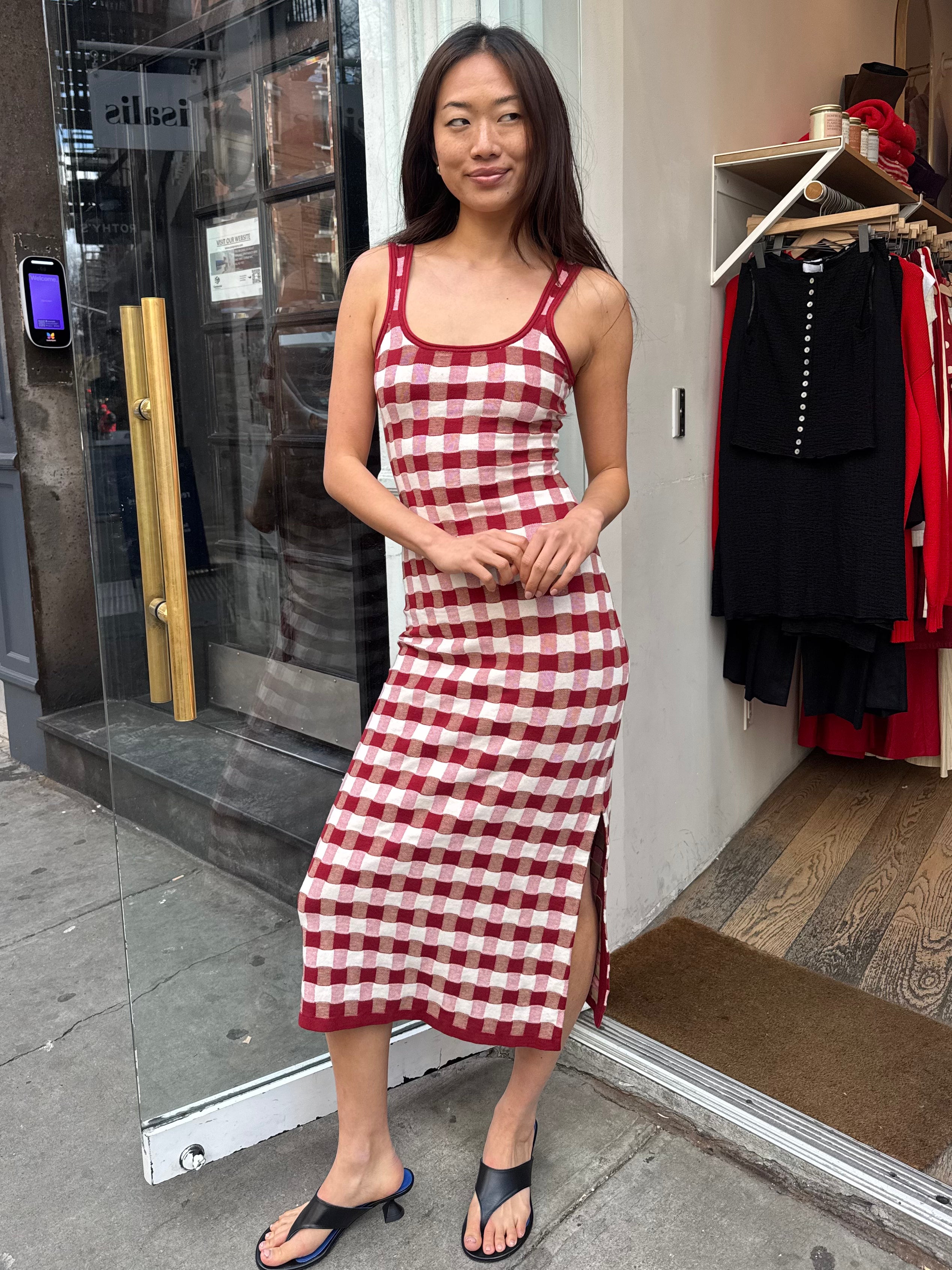 Picnic Hockney in Red Check