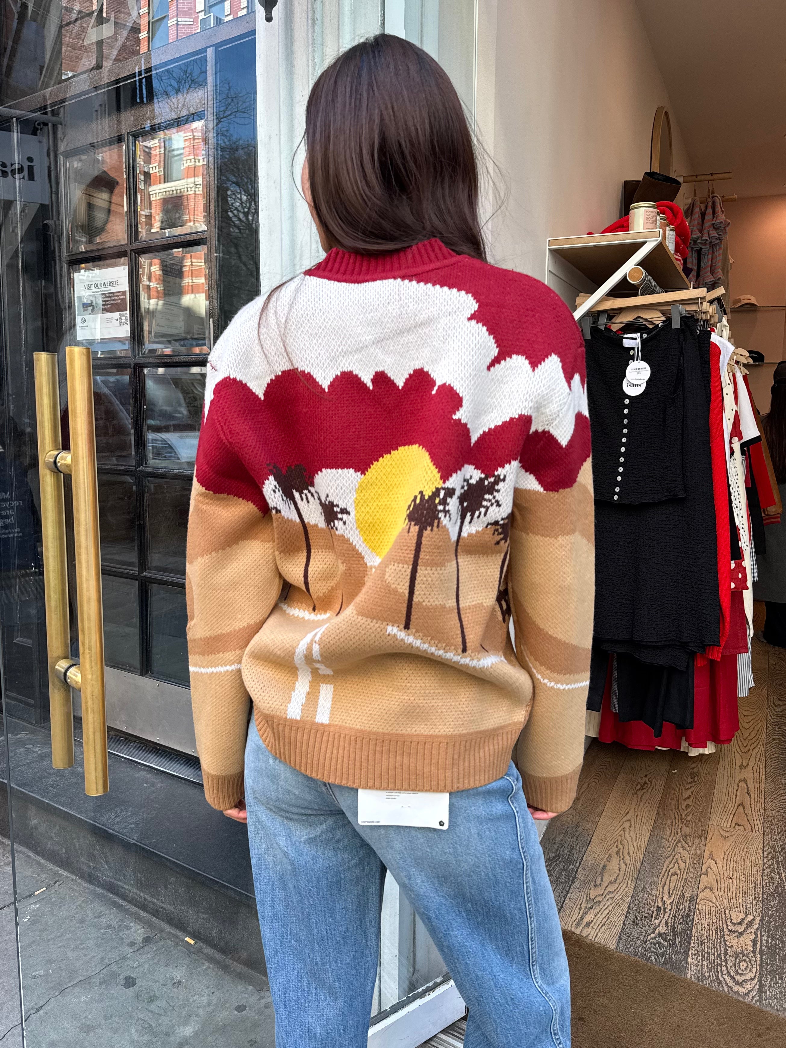 On the Road Knit in Picture Multi