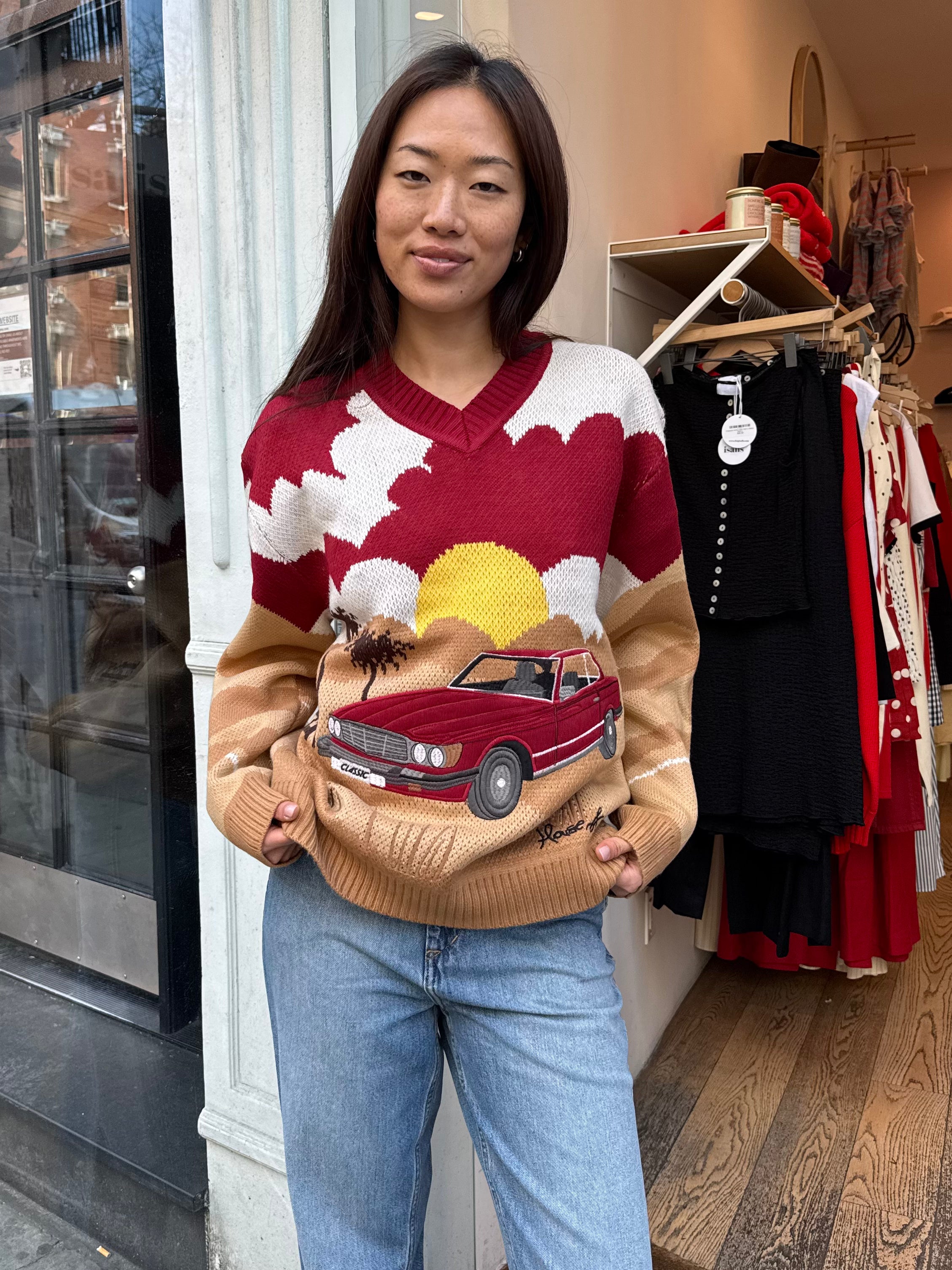 On the Road Knit in Picture Multi