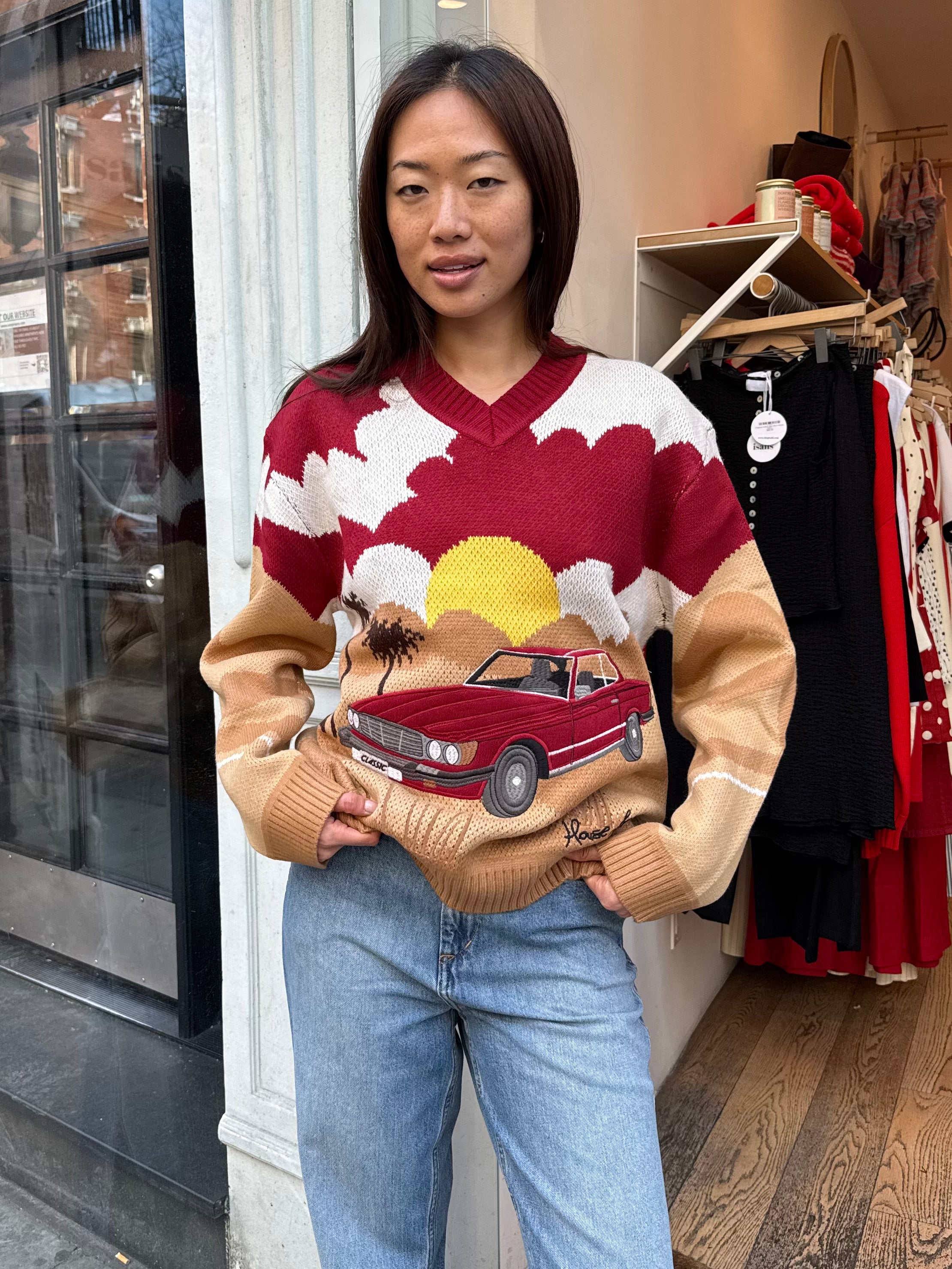 On the Road Knit in Picture Multi