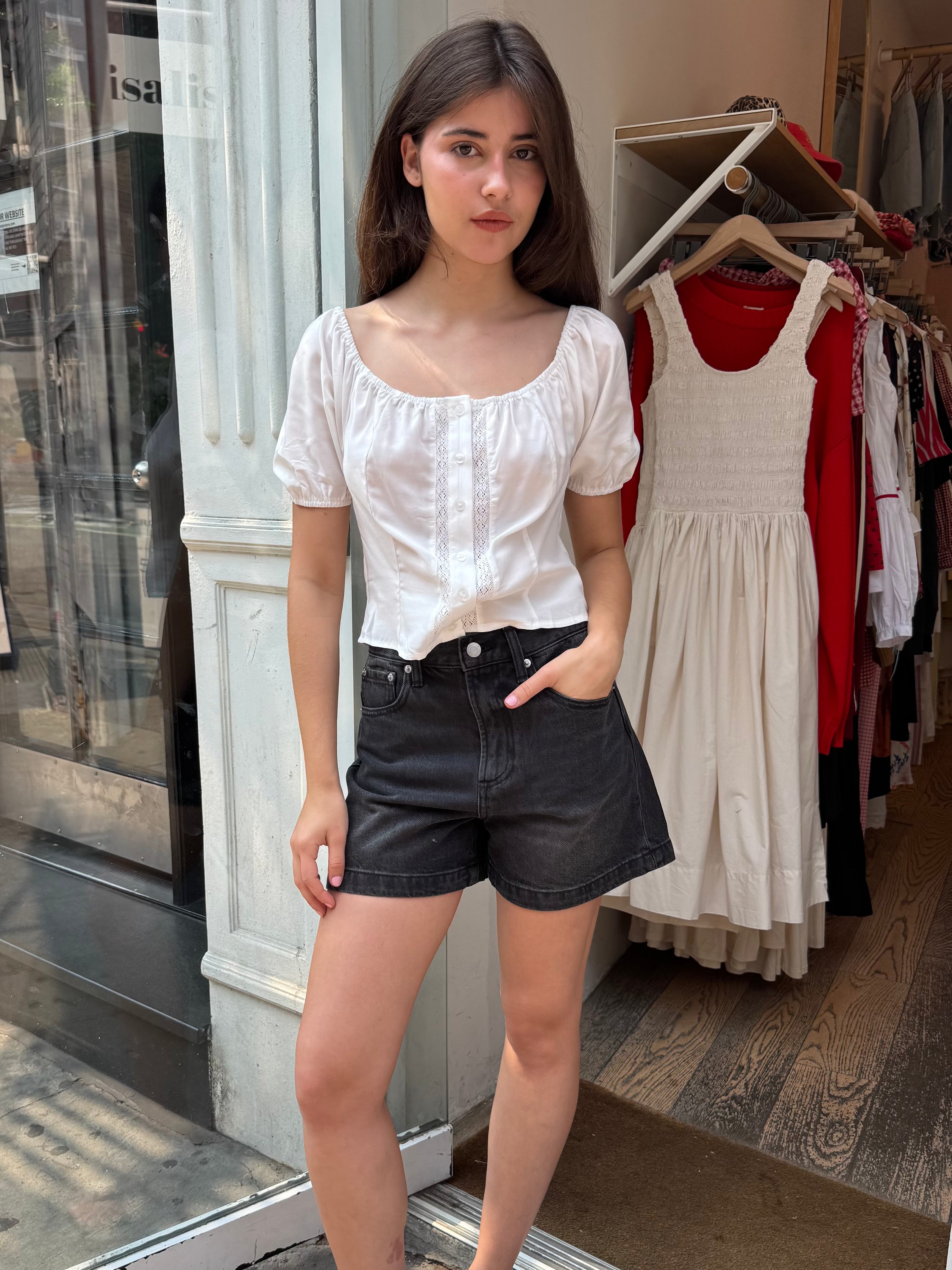 Saige High Waist Shorts in Glamour
