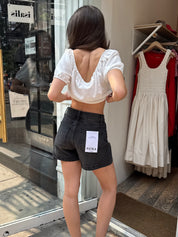 Saige High Waist Shorts in Glamour