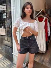 Saige High Waist Shorts in Glamour