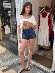 Ridley Short in Duster