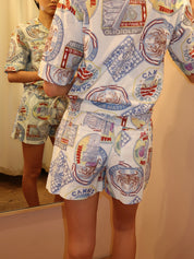 Pull on Short in Holiday Print