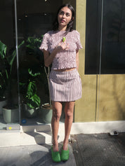 Mini Skirt in Sandy Stripe