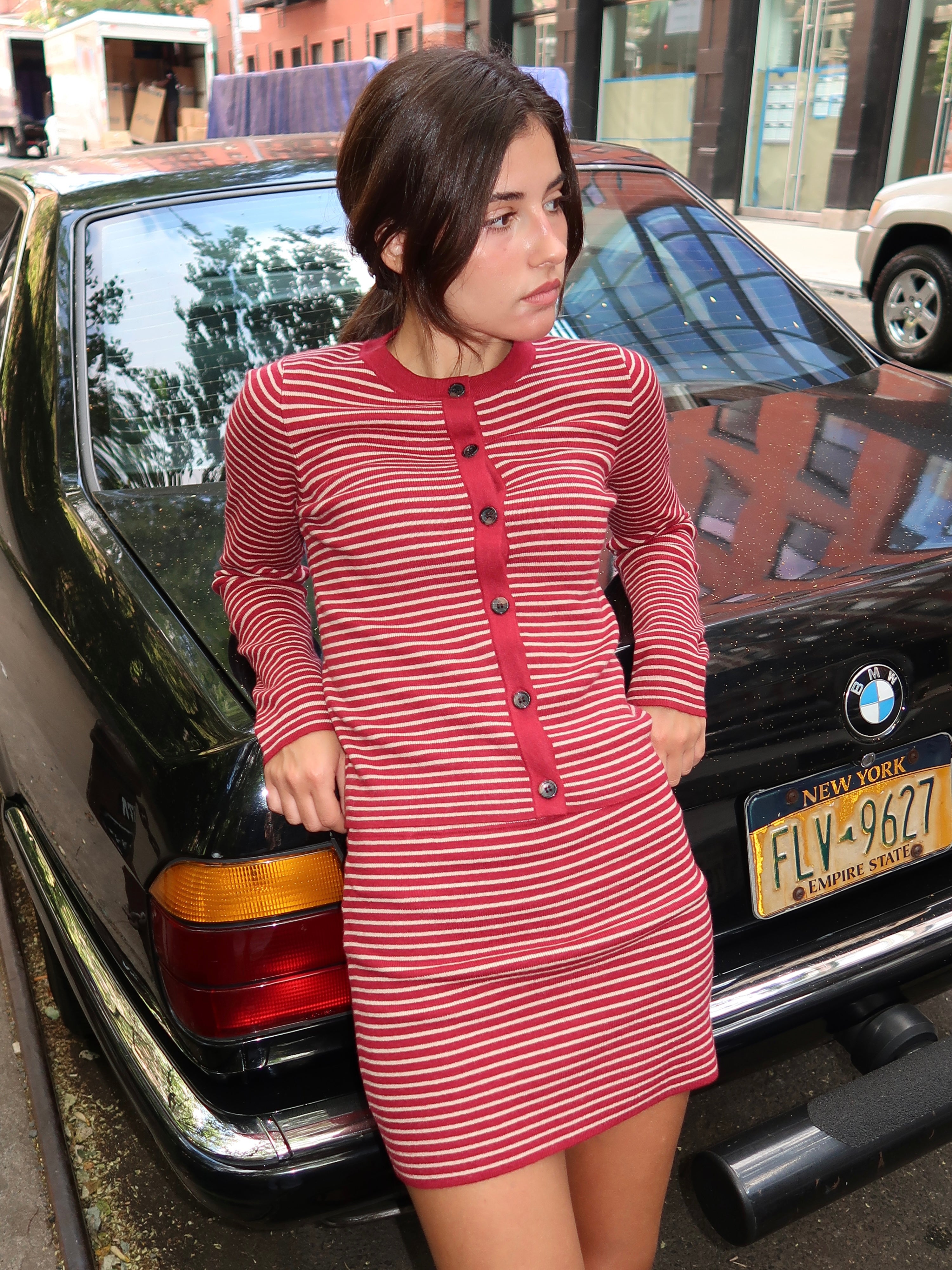 Alani Knit Cardigan in Scarlet Taupe