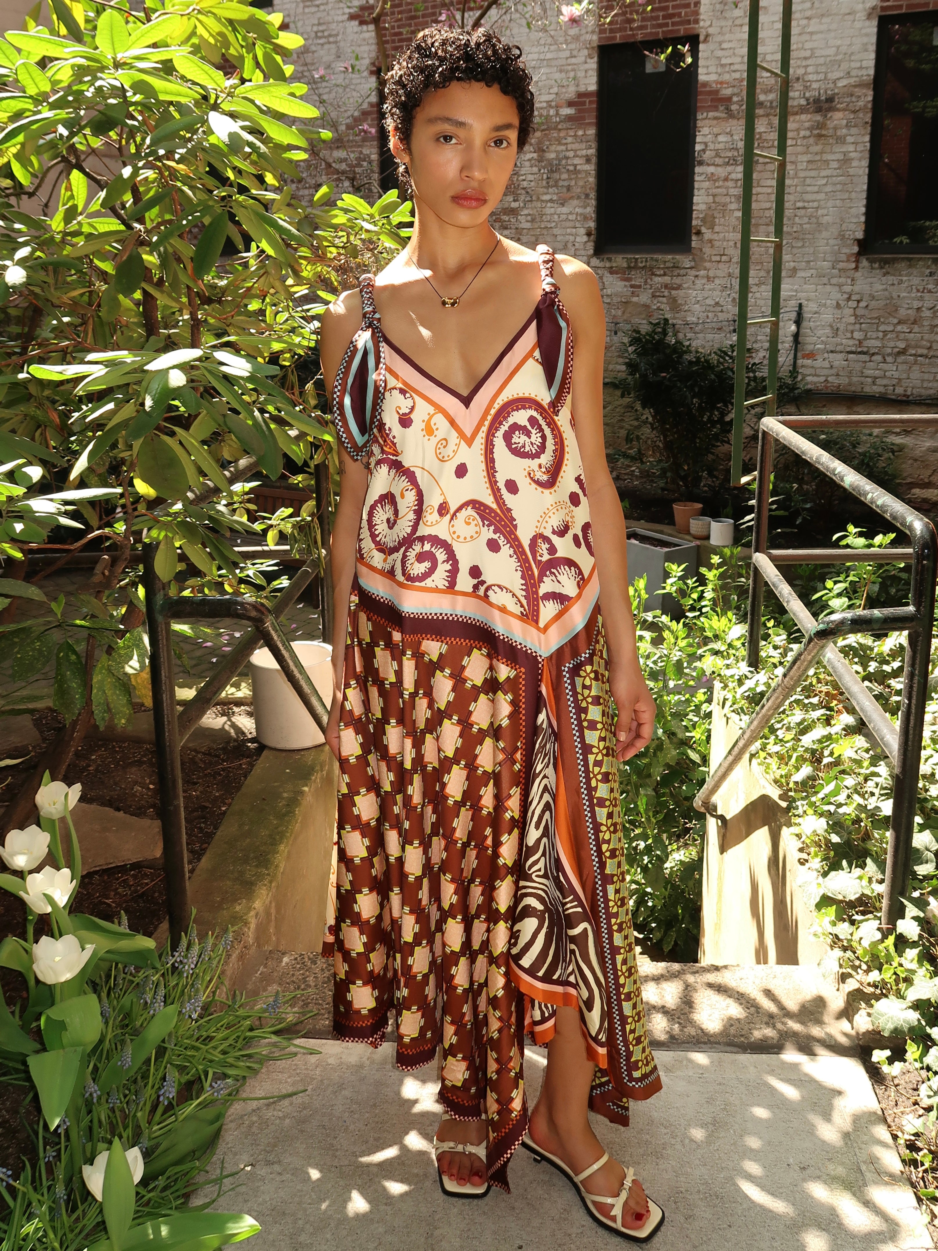 printed silk midi dress Wilson in Multi – Isalis thankyoumom this versatile dress can Long Sleeve White Wrap Size:US 10 | UK 9.5 | EU 43