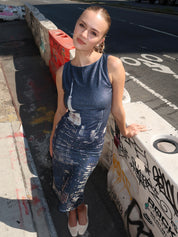 Cityscape Tank Dress in Cityscape
