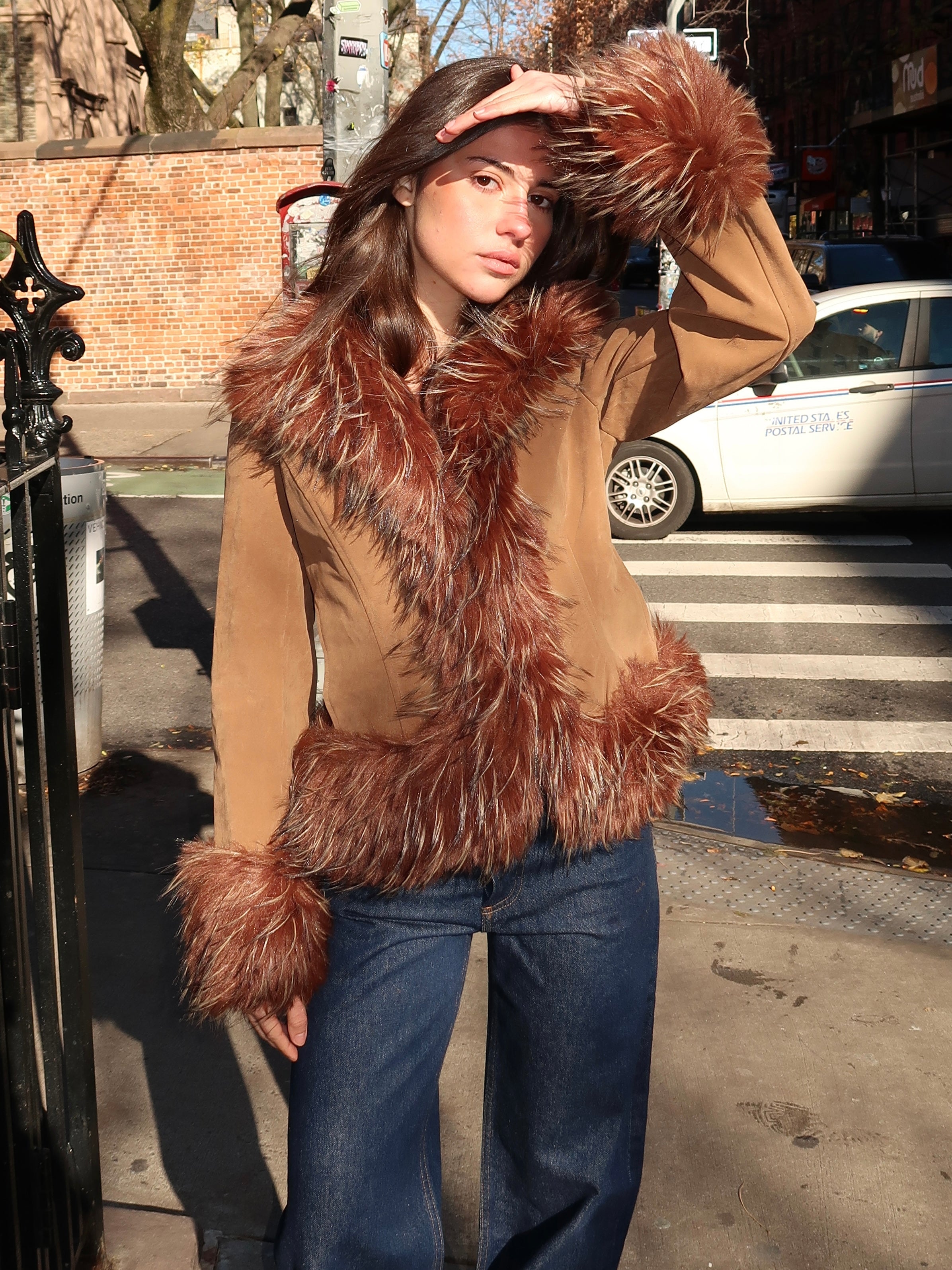 Juniper Fur Lined Jacket in Java – Isalis