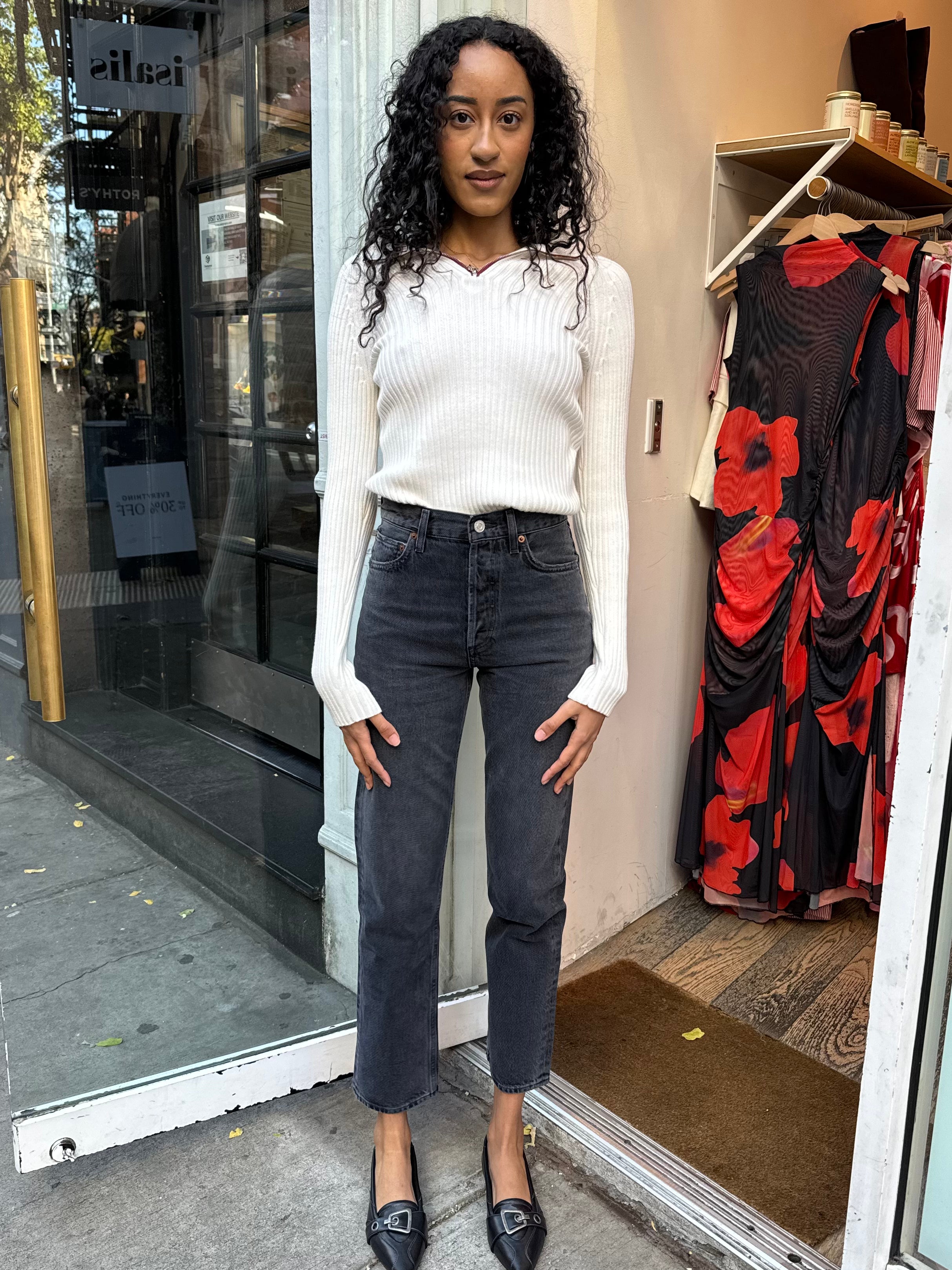 90's Pinch Waist Jean in Hitch – Isalis