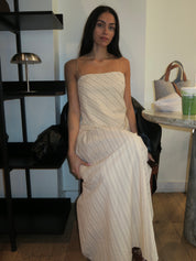 Peyson Maxi Dress in Cream/Black Stripe