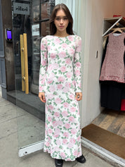 Bolinas Maxi Dress in Floral Light Pink