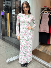 Bolinas Maxi Dress in Floral Light Pink