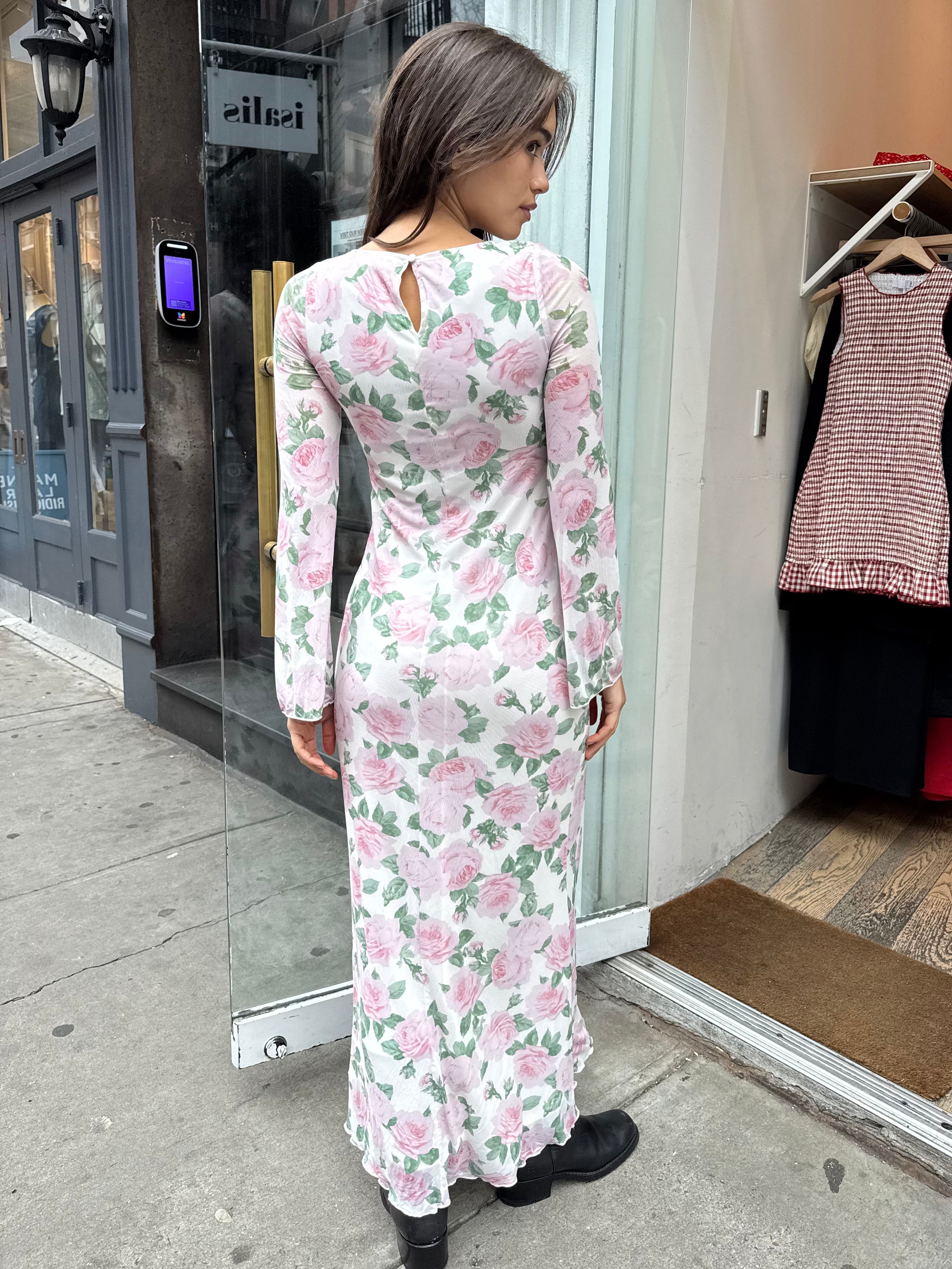 Bolinas Maxi Dress in Floral Light Pink